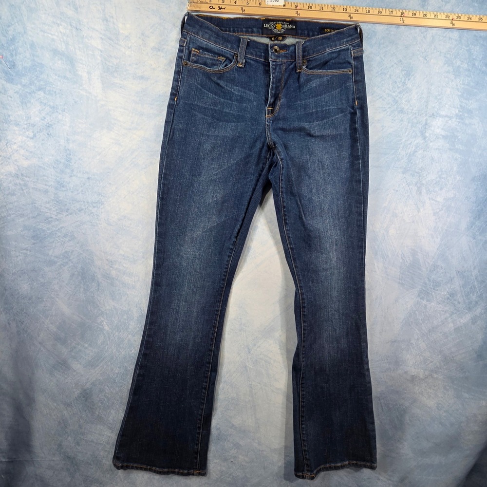 Lucky Brand Sofia Boot Jeans Dark Wash Blue Bootcut Denim‎ Womens 6 28